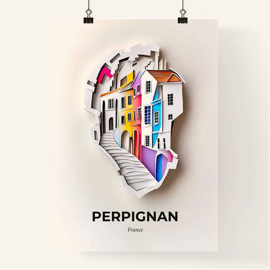 Vivid Perpignan, France, Colorful Poster