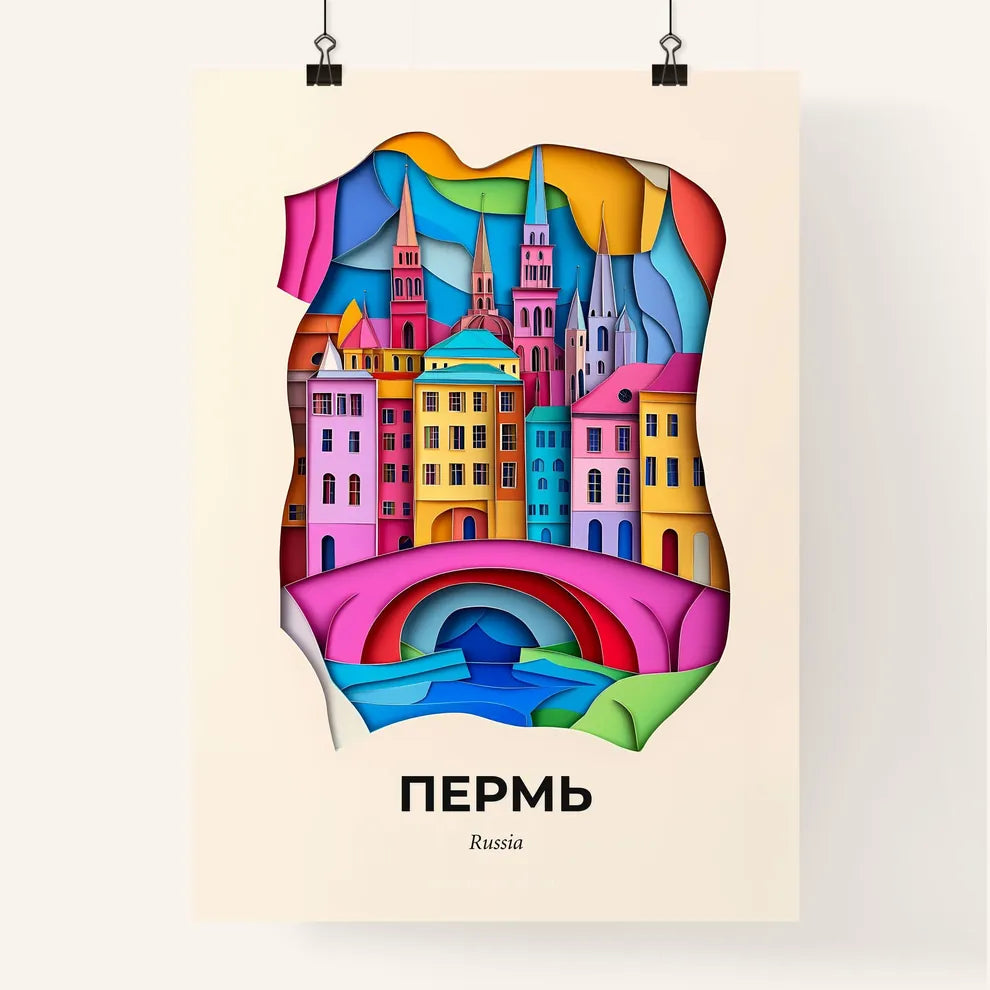 Vivid Perm, Russia, Colorful Poster