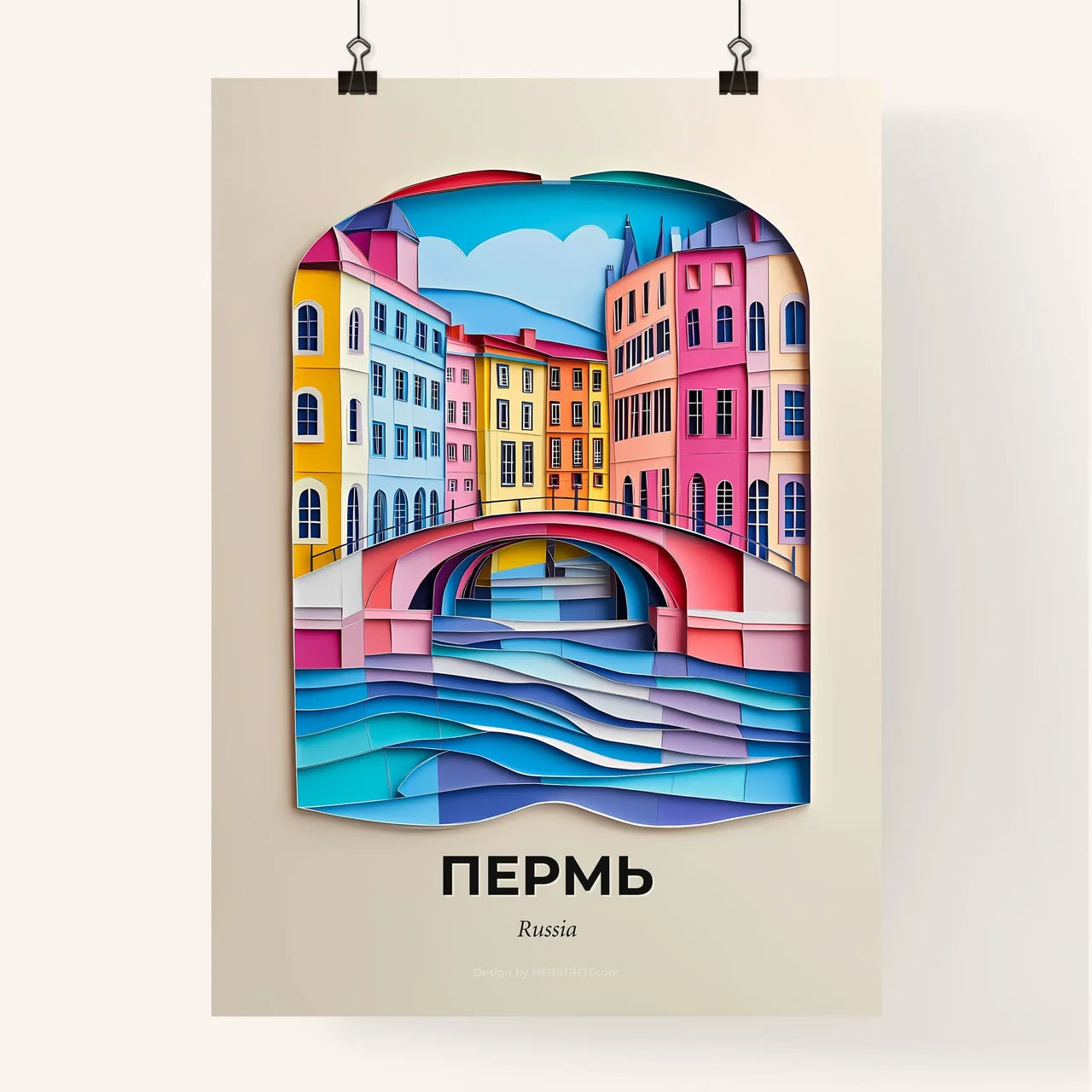 Vivid Perm, Russia, Colorful Poster