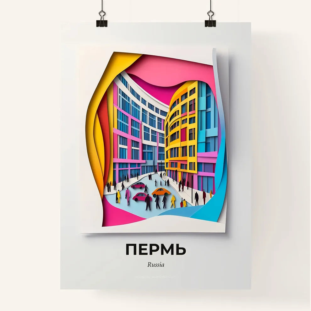 Vivid Perm, Russia, Colorful Poster