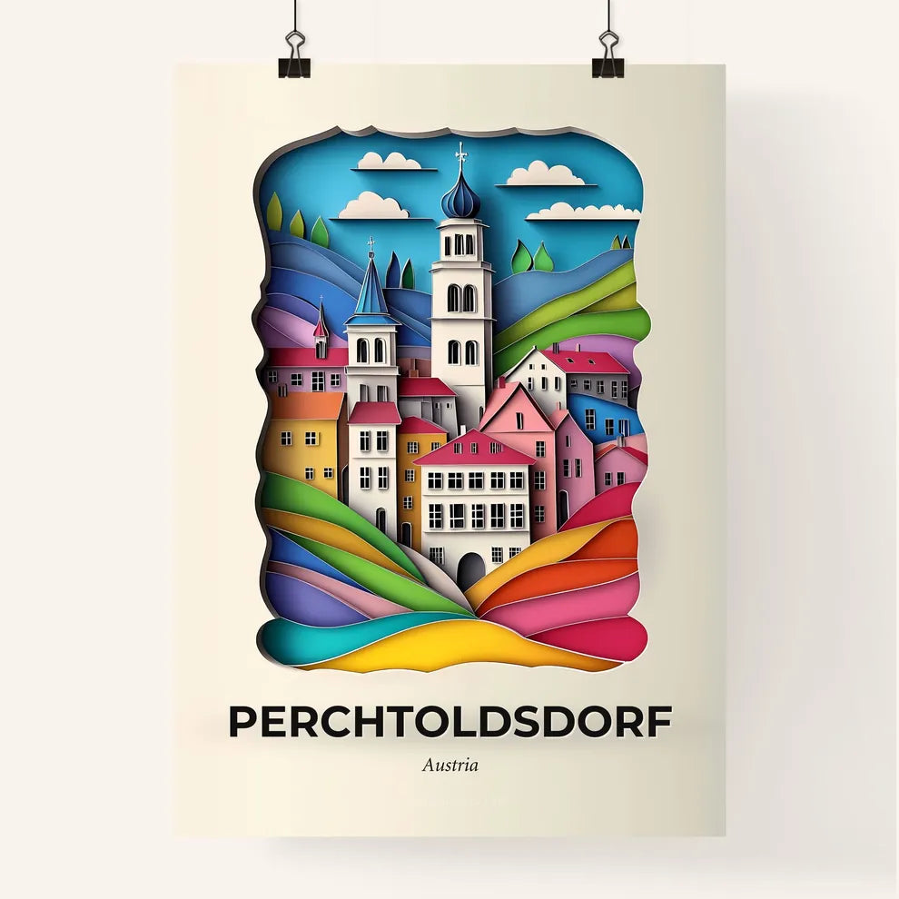 Vivid Perchtoldsdorf, Austria, Colorful Poster