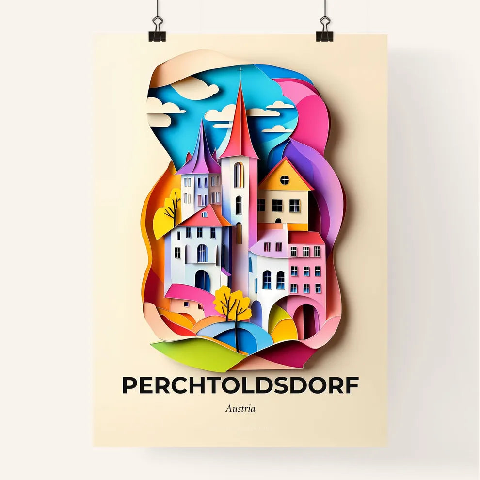 Vivid Perchtoldsdorf, Austria, Colorful Poster