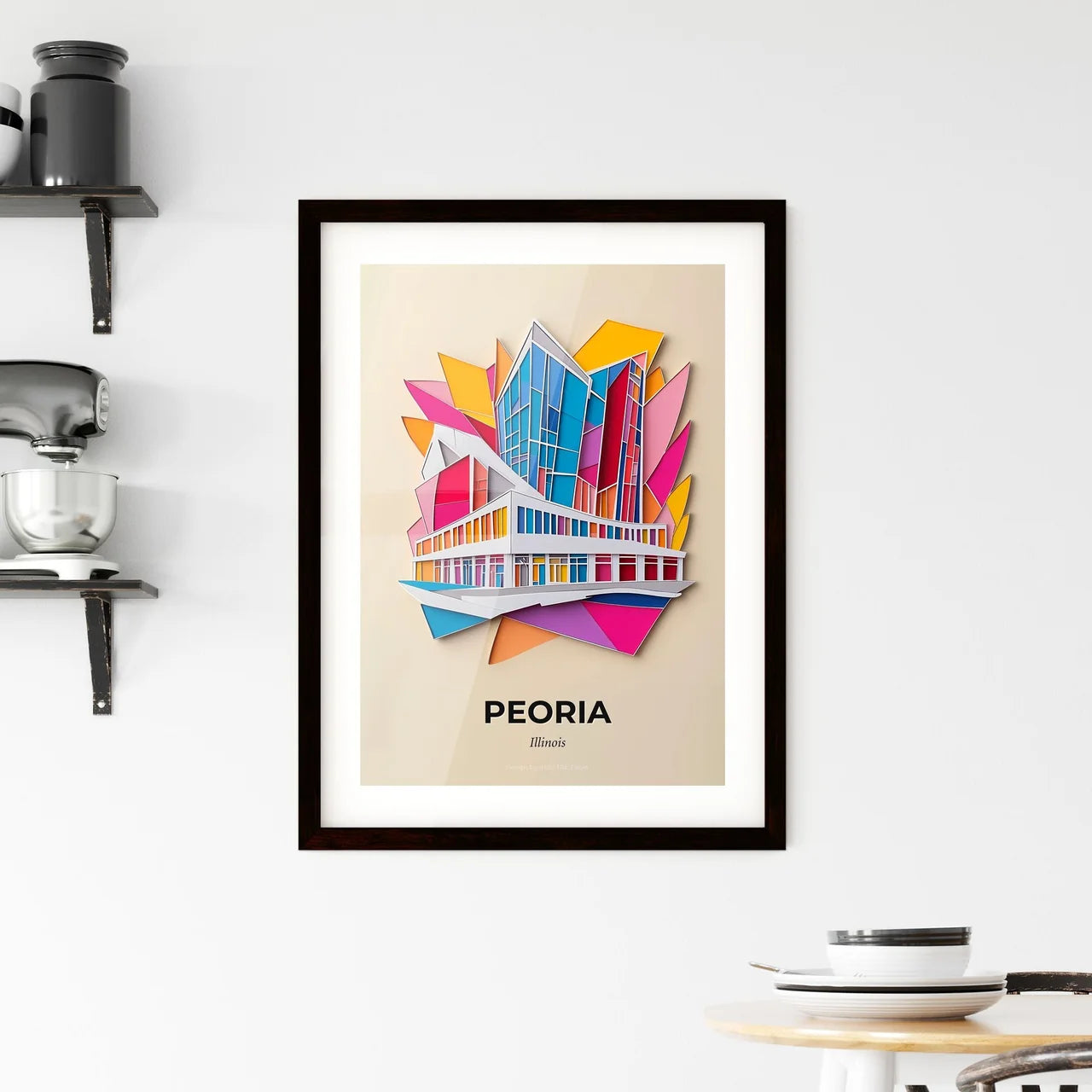 Vivid Peoria, Illinois, Framed Wall Art