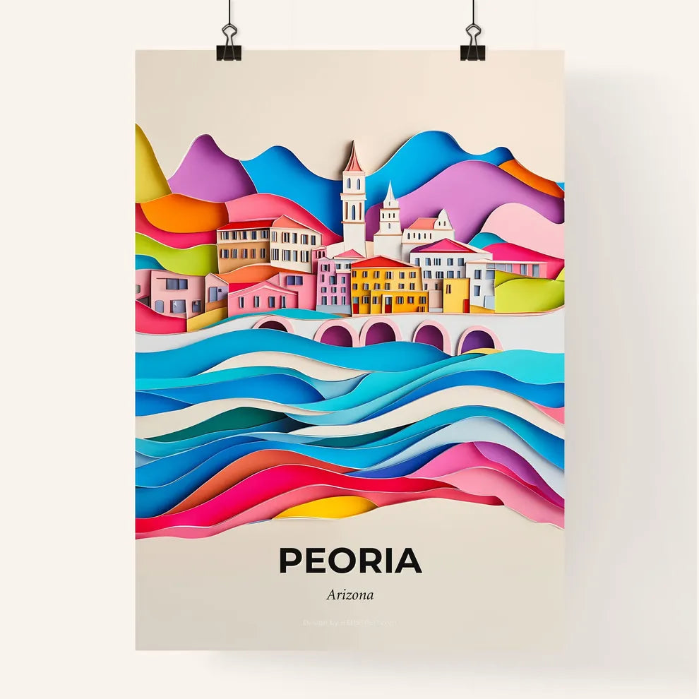 Vivid Peoria, Arizona, Colorful Poster