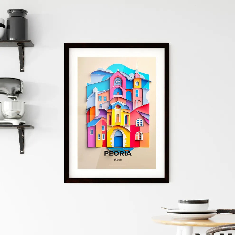 Vivid Peoria, Illinois, Framed Wall Art