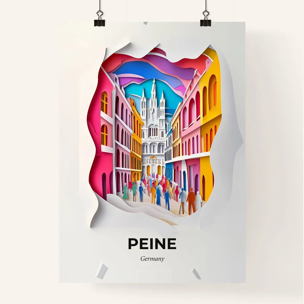 Vivid Peine, Germany, Colorful Poster