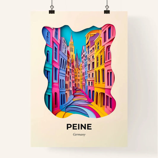 Vivid Peine, Germany, Colorful Poster