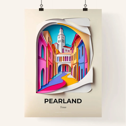 Vivid Pearland, Texas, Colorful Poster