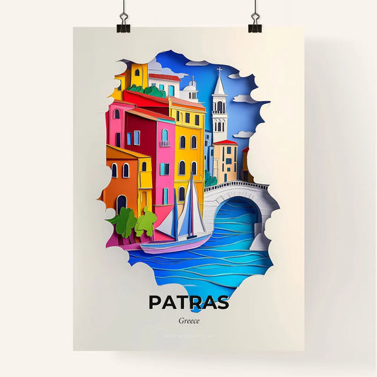 Vivid Patras, Greece, Colorful Poster