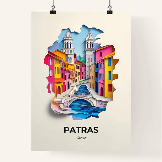 Vivid Patras, Greece, Colorful Poster