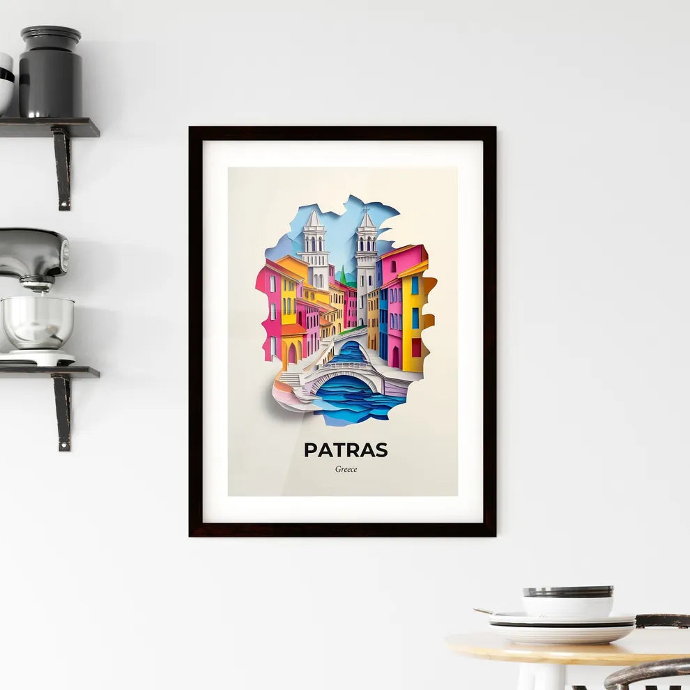 Vivid Patras, Greece, Framed Wall Art