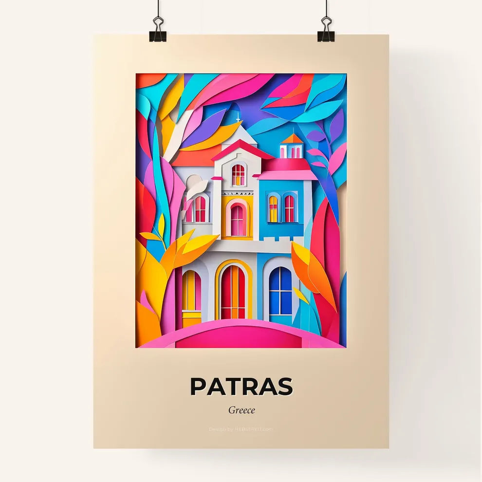 Vivid Patras, Greece, Colorful Poster