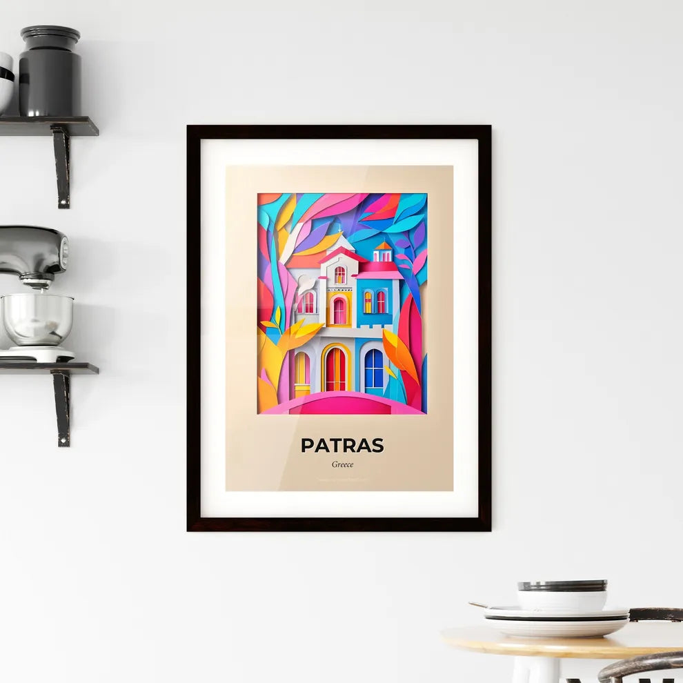 Vivid Patras, Greece, Framed Wall Art