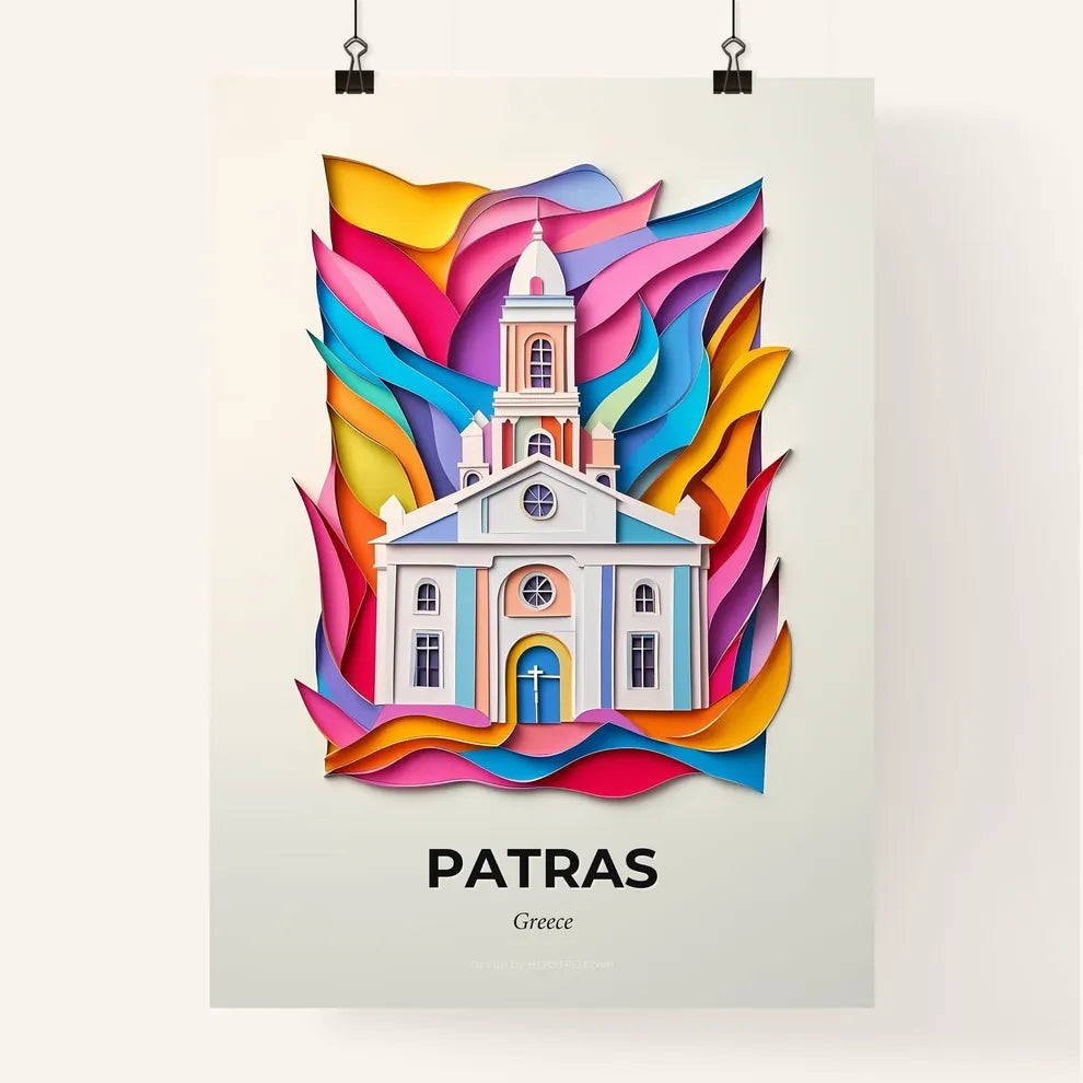 Vivid Patras, Greece, Colorful Poster