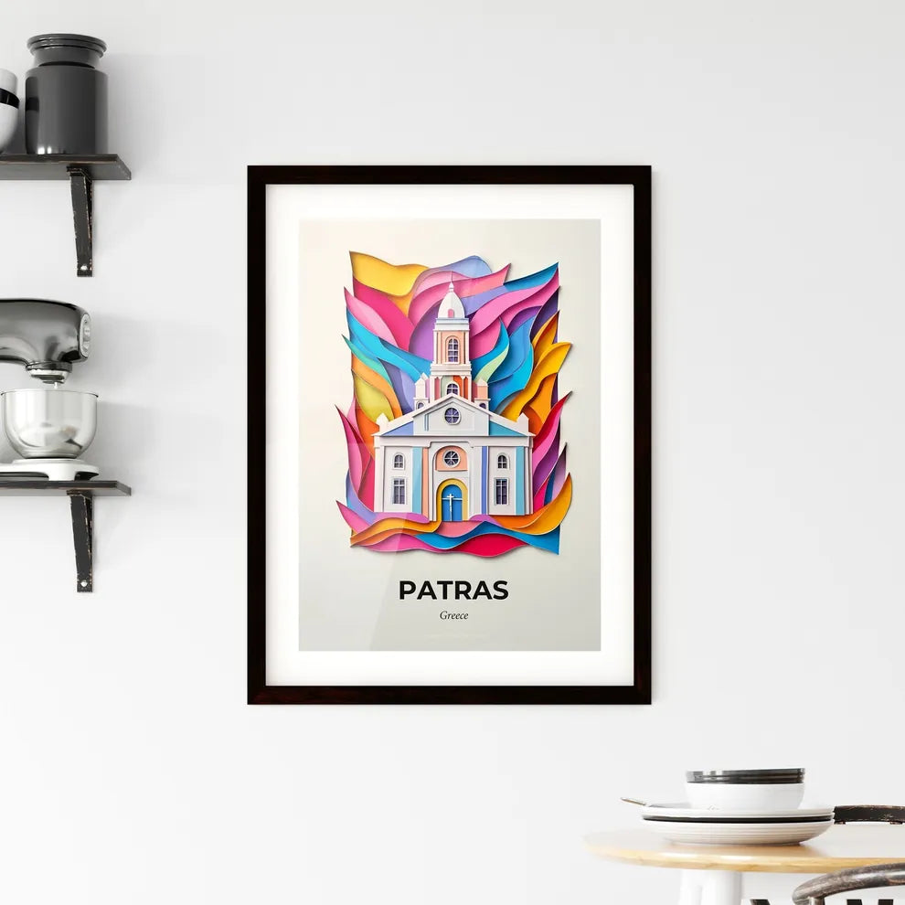 Vivid Patras, Greece, Framed Wall Art