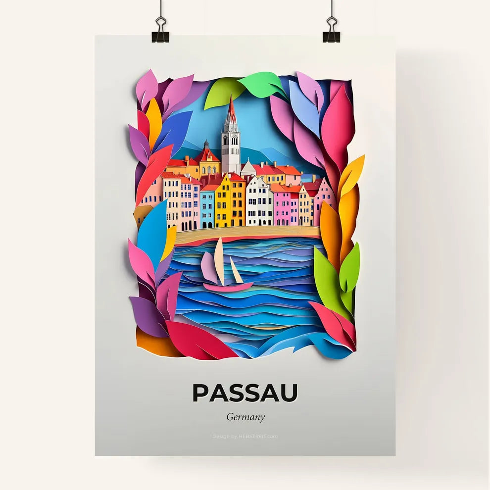 Vivid Passau, Germany, Colorful Poster