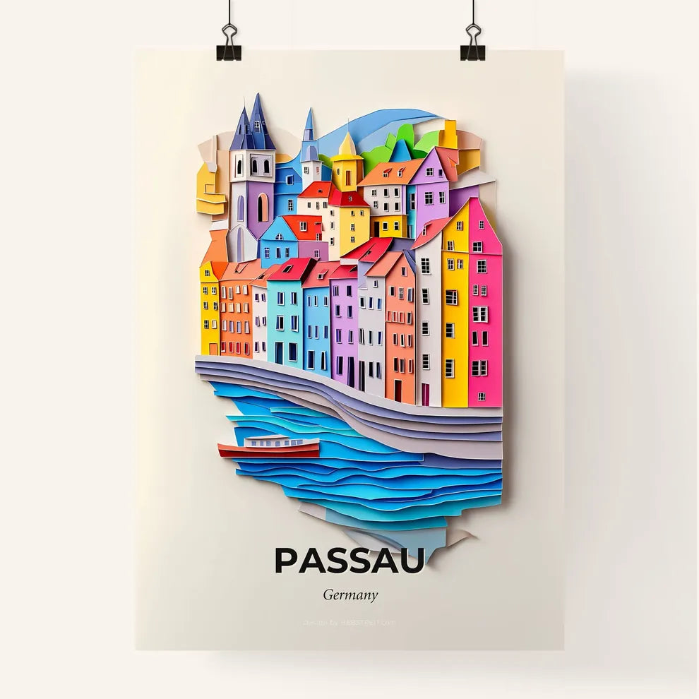Vivid Passau, Germany, Colorful Poster