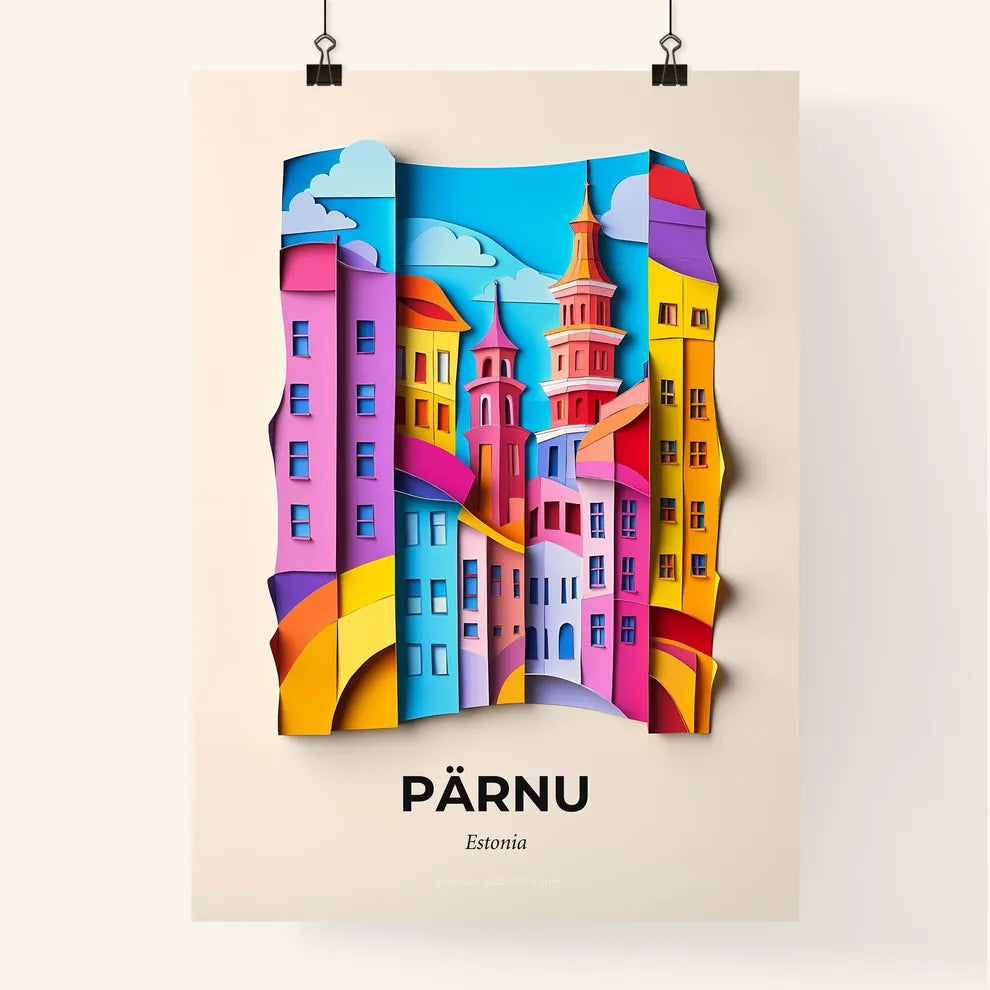 Vivid Pärnu, Estonia, Colorful Poster