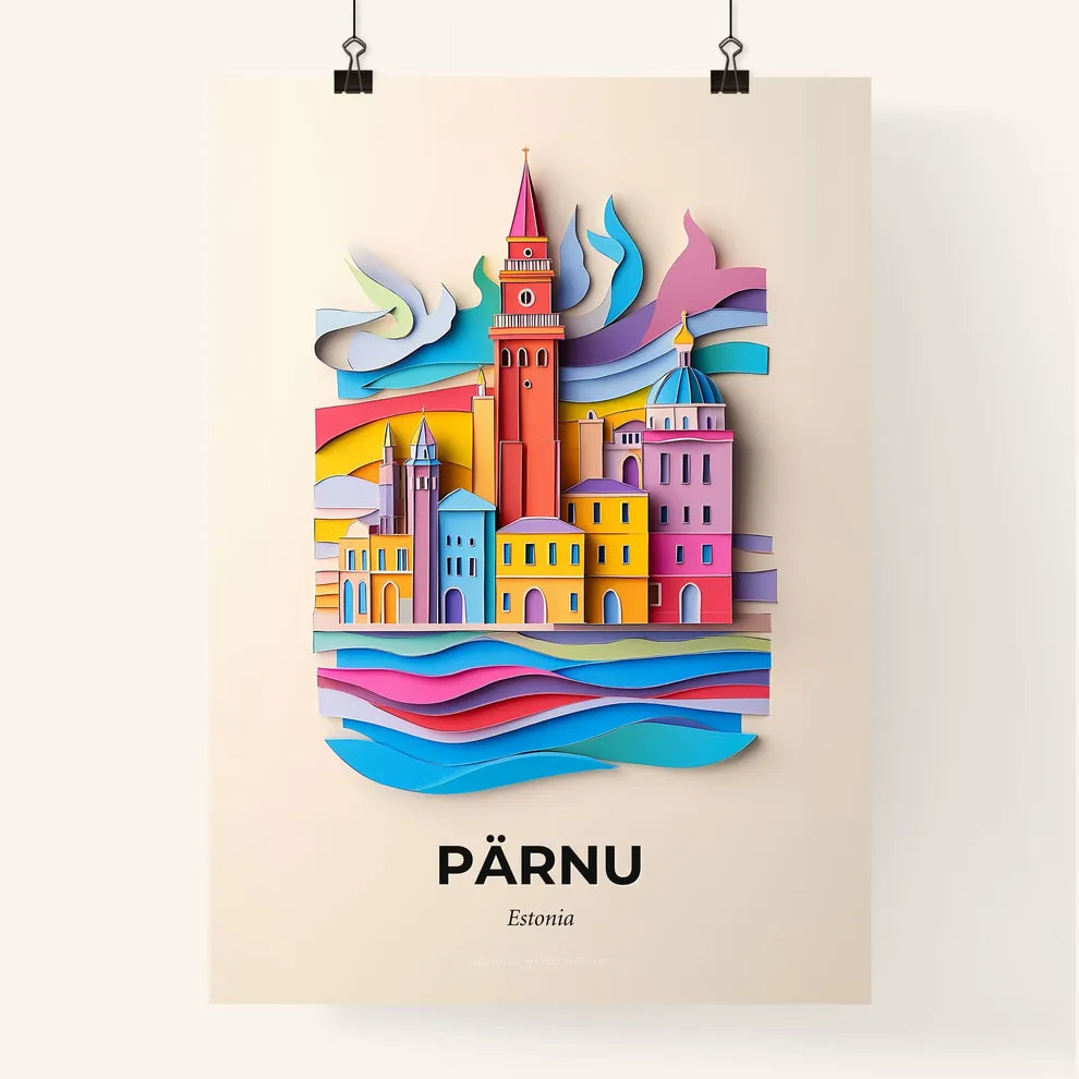 Vivid Pärnu, Estonia, Colorful Poster