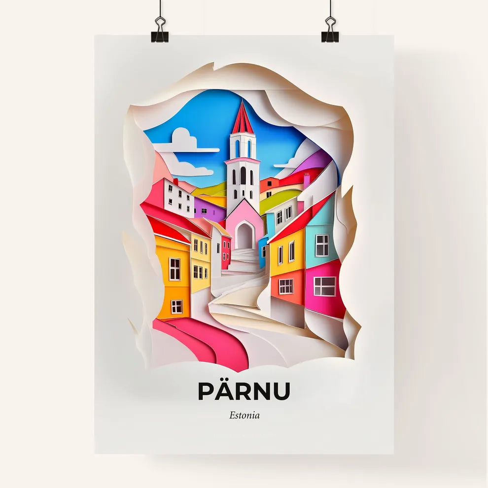 Vivid Pärnu, Estonia, Colorful Poster