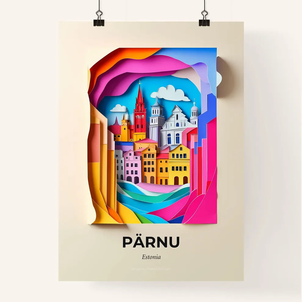Vivid Pärnu, Estonia, Colorful Poster