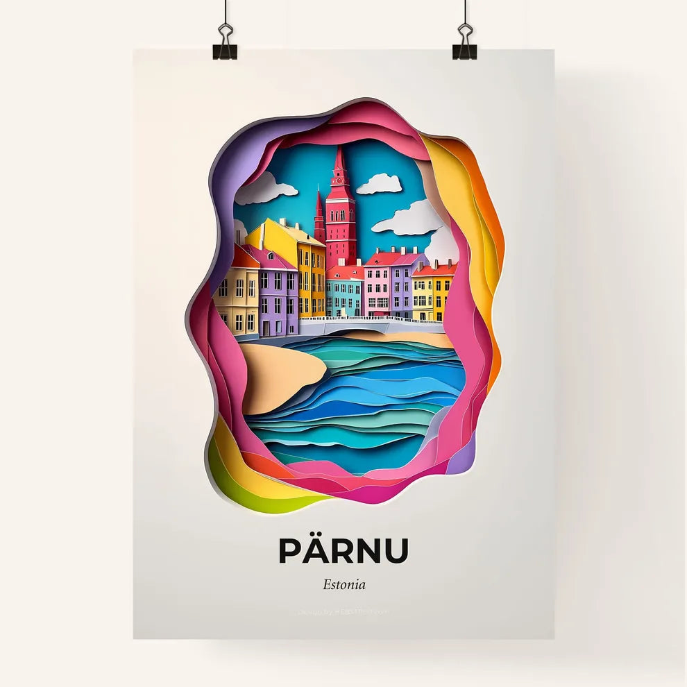 Vivid Pärnu, Estonia, Colorful Poster