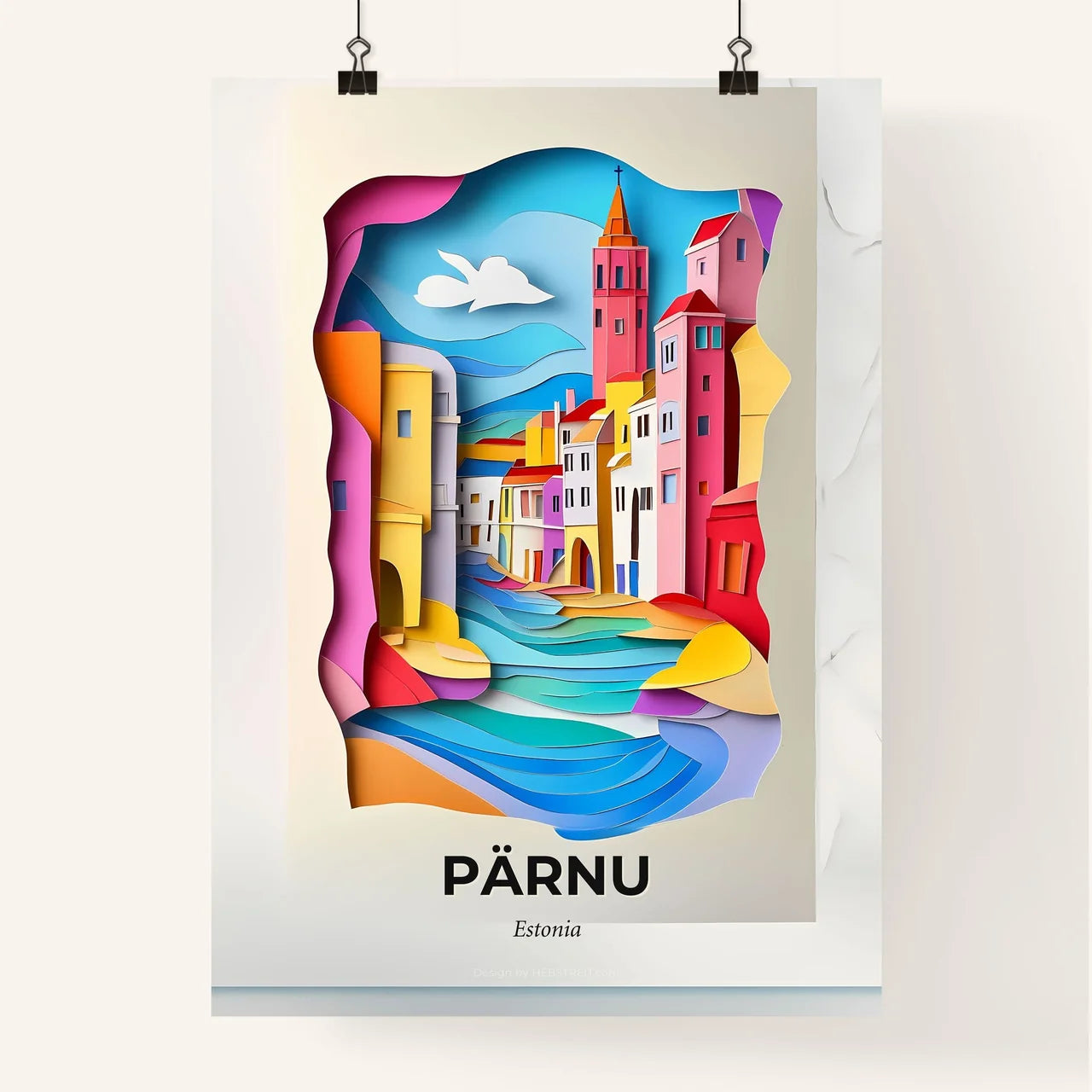 Vivid Pärnu, Estonia, Colorful Poster