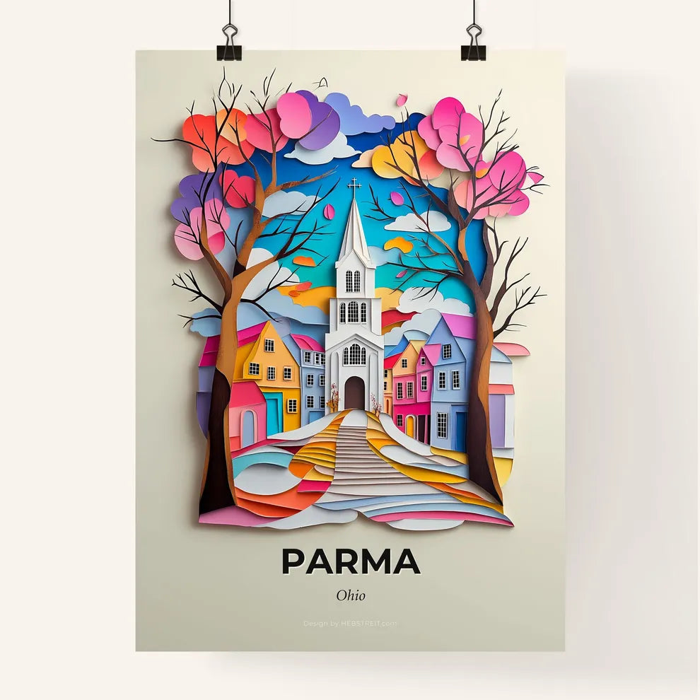 Vivid Parma, Ohio, Colorful Poster