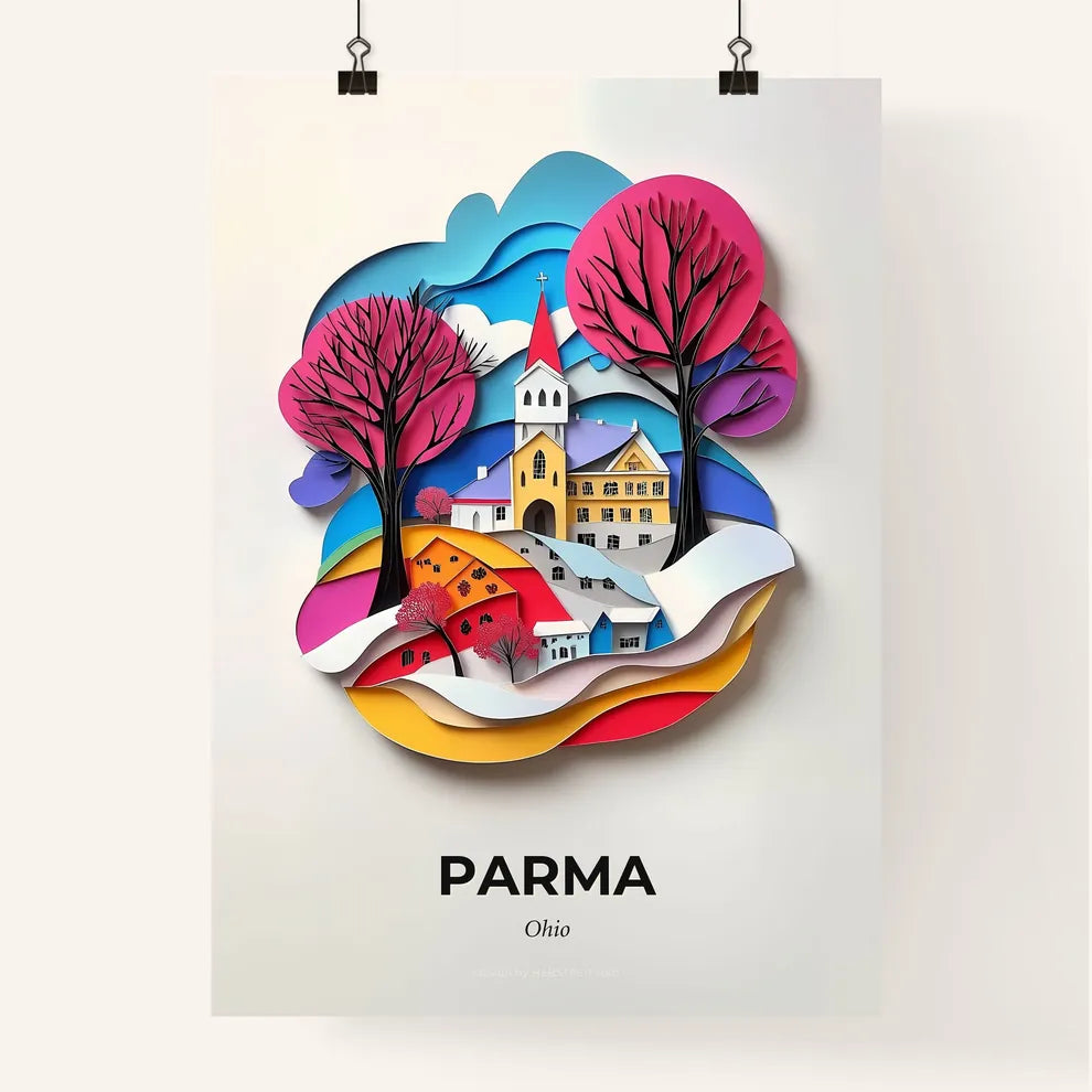Vivid Parma, Ohio, Colorful Poster