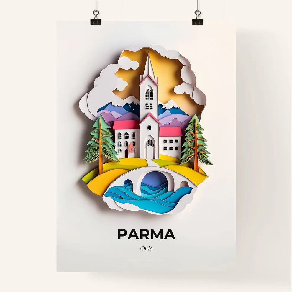 Vivid Parma, Ohio, Colorful Poster