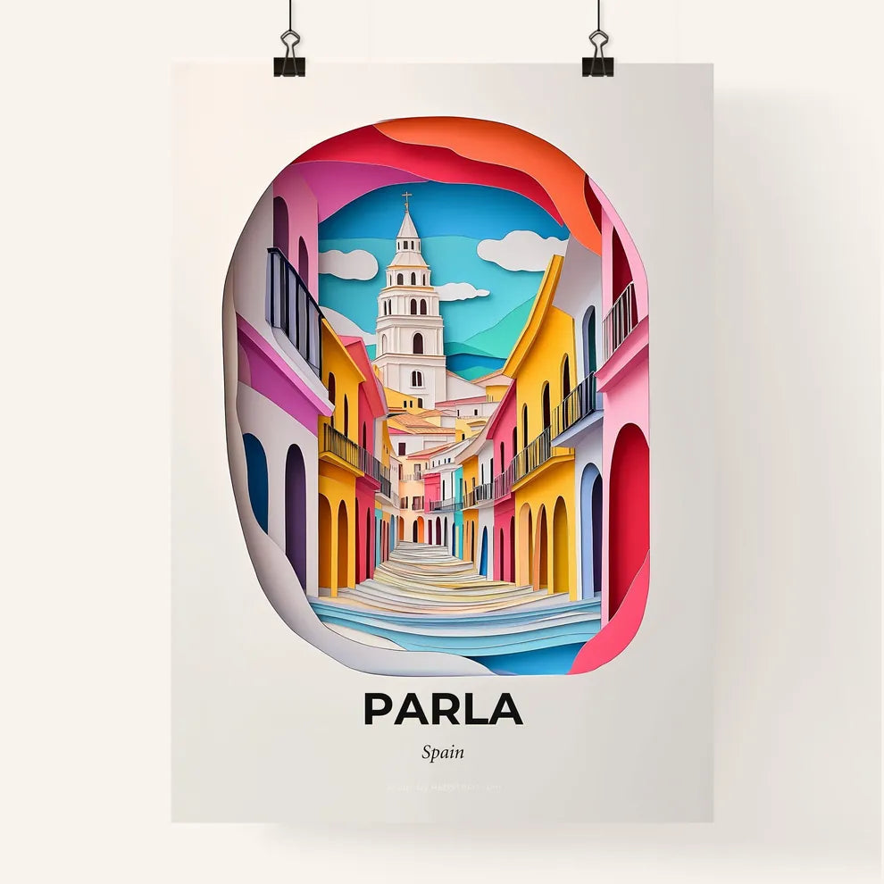 Vivid Parla, Spain, Colorful Poster