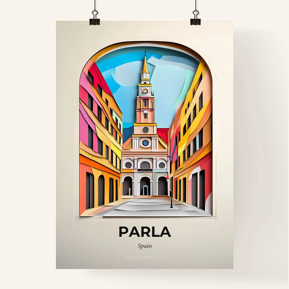 Vivid Parla, Spain, Colorful Poster