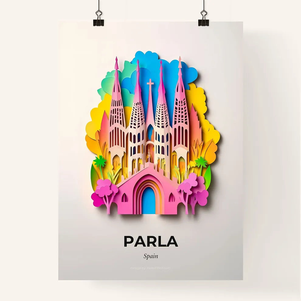 Vivid Parla, Spain, Colorful Poster