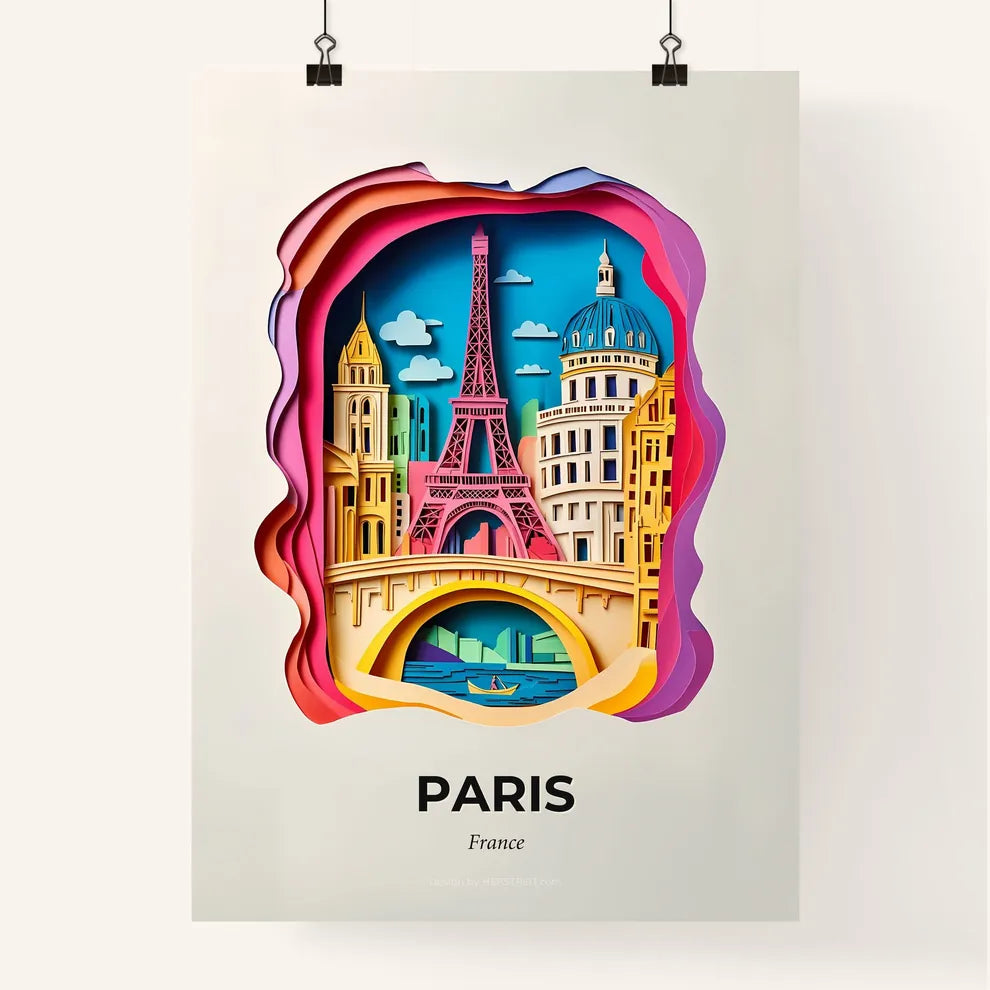 Vivid Paris, France, Colorful Poster
