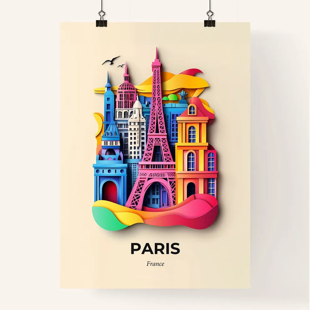 Vivid Paris, France, Colorful Poster