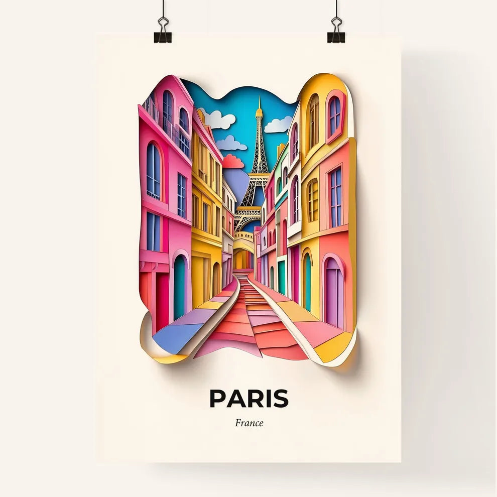 Vivid Paris, France, Colorful Poster