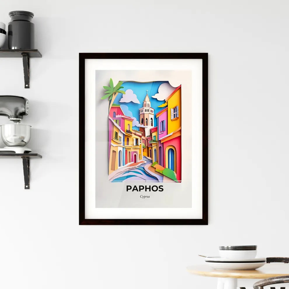 Vivid Paphos, Cyprus, Framed Wall Art