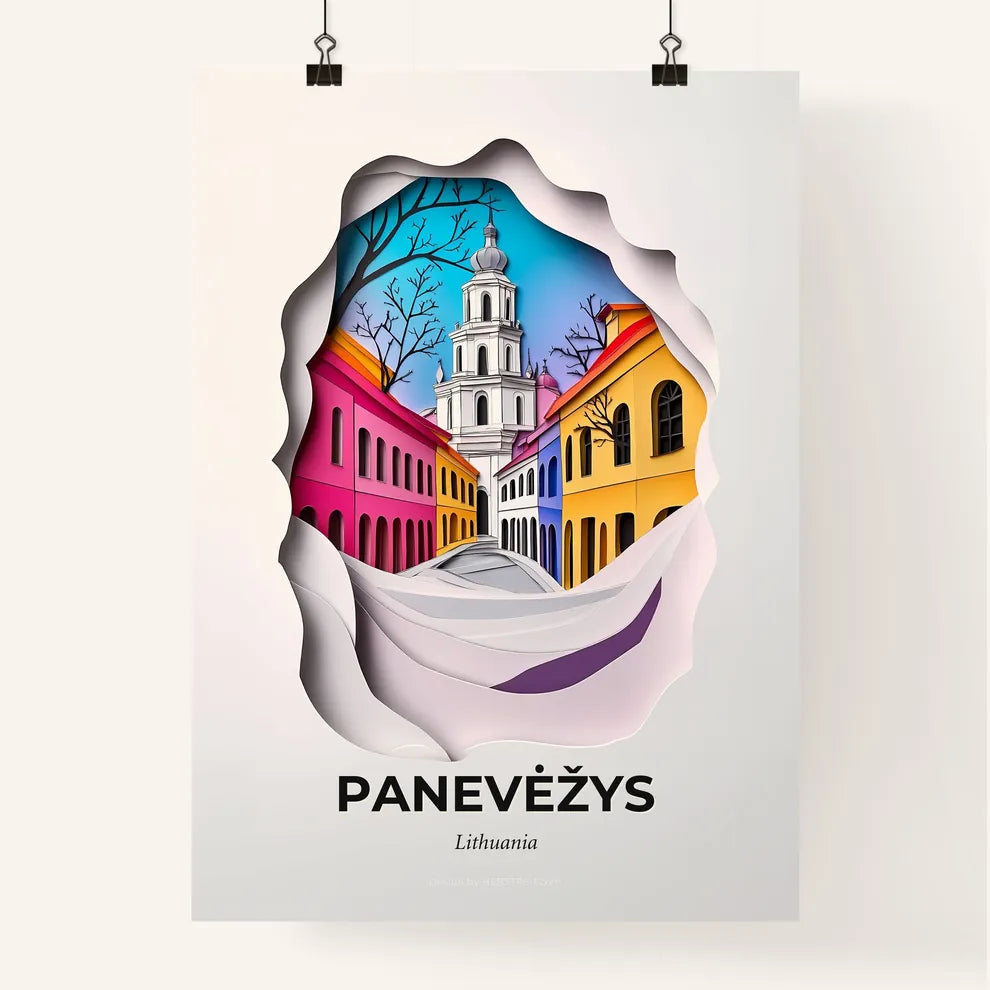 Vivid Panevėžys, Lithuania, Colorful Poster