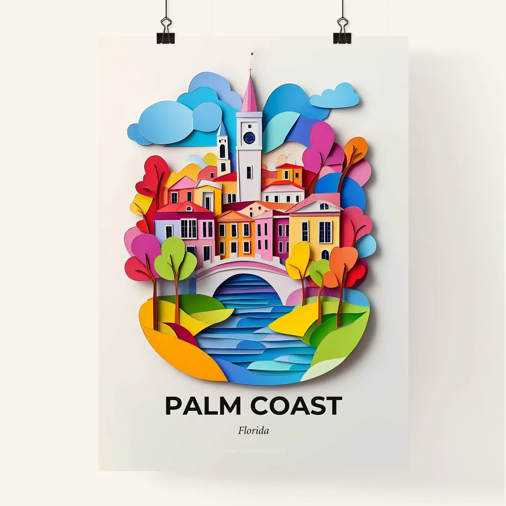 Vivid Palm Coast, Florida, Colorful Poster