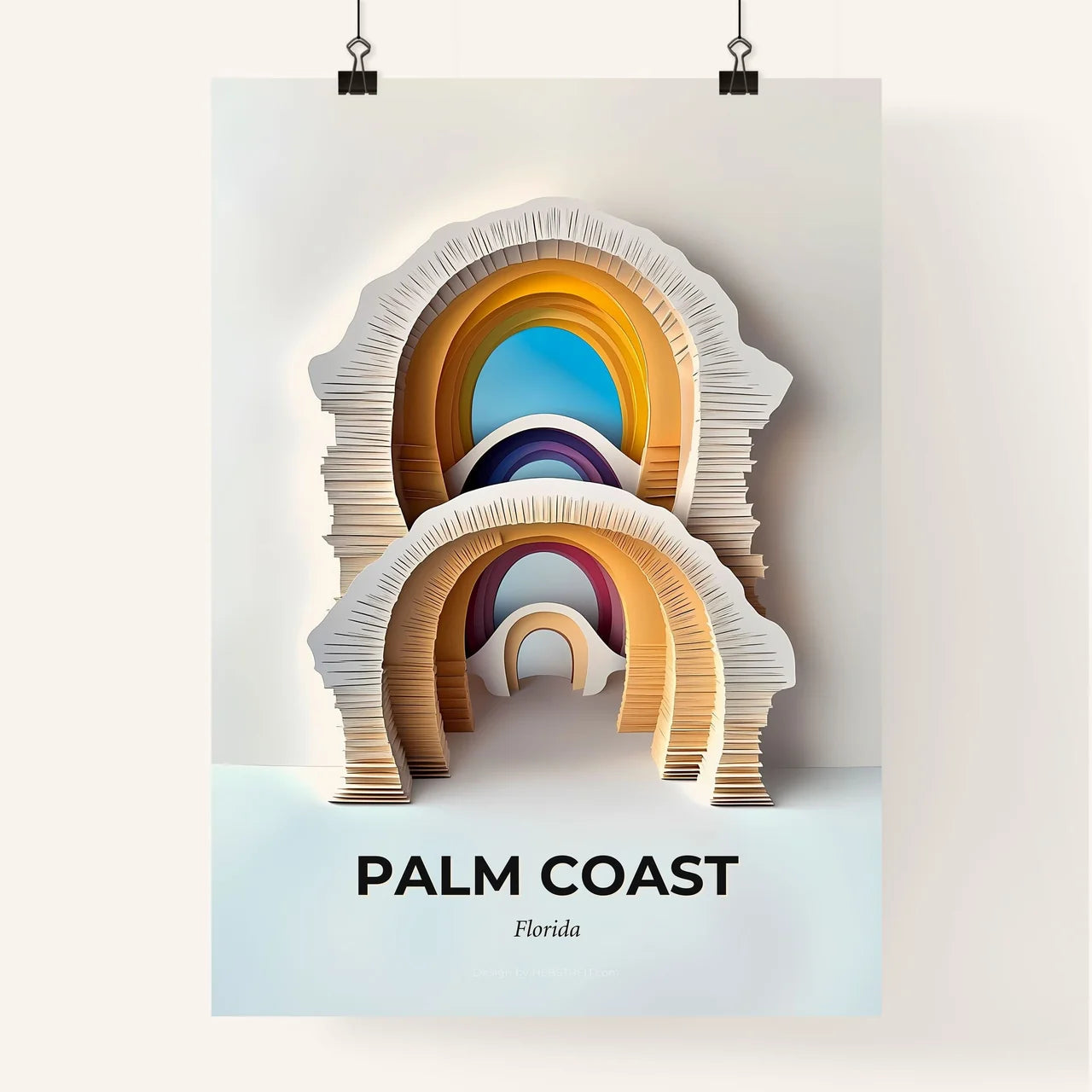 Vivid Palm Coast, Florida, Colorful Poster