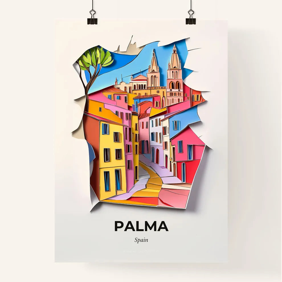 Vivid Palma, Spain, Colorful Poster