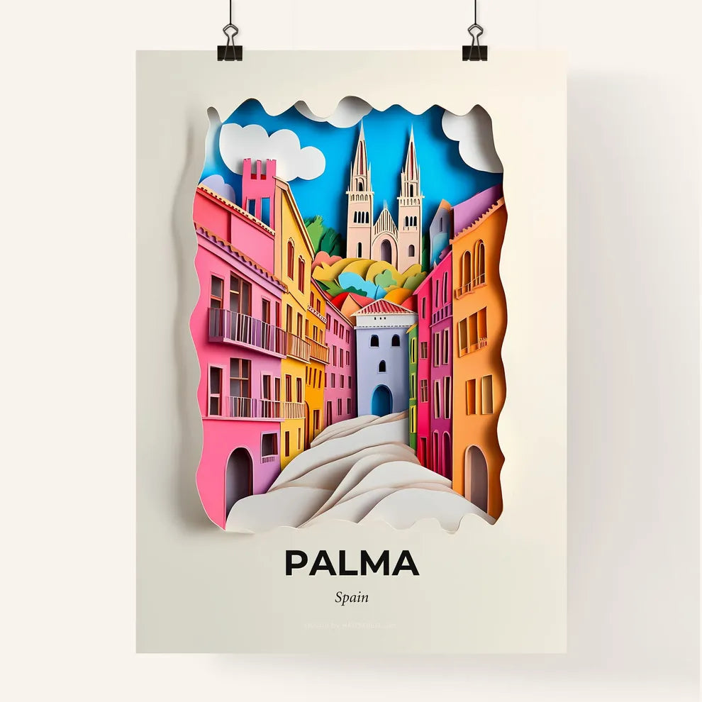 Vivid Palma, Spain, Colorful Poster