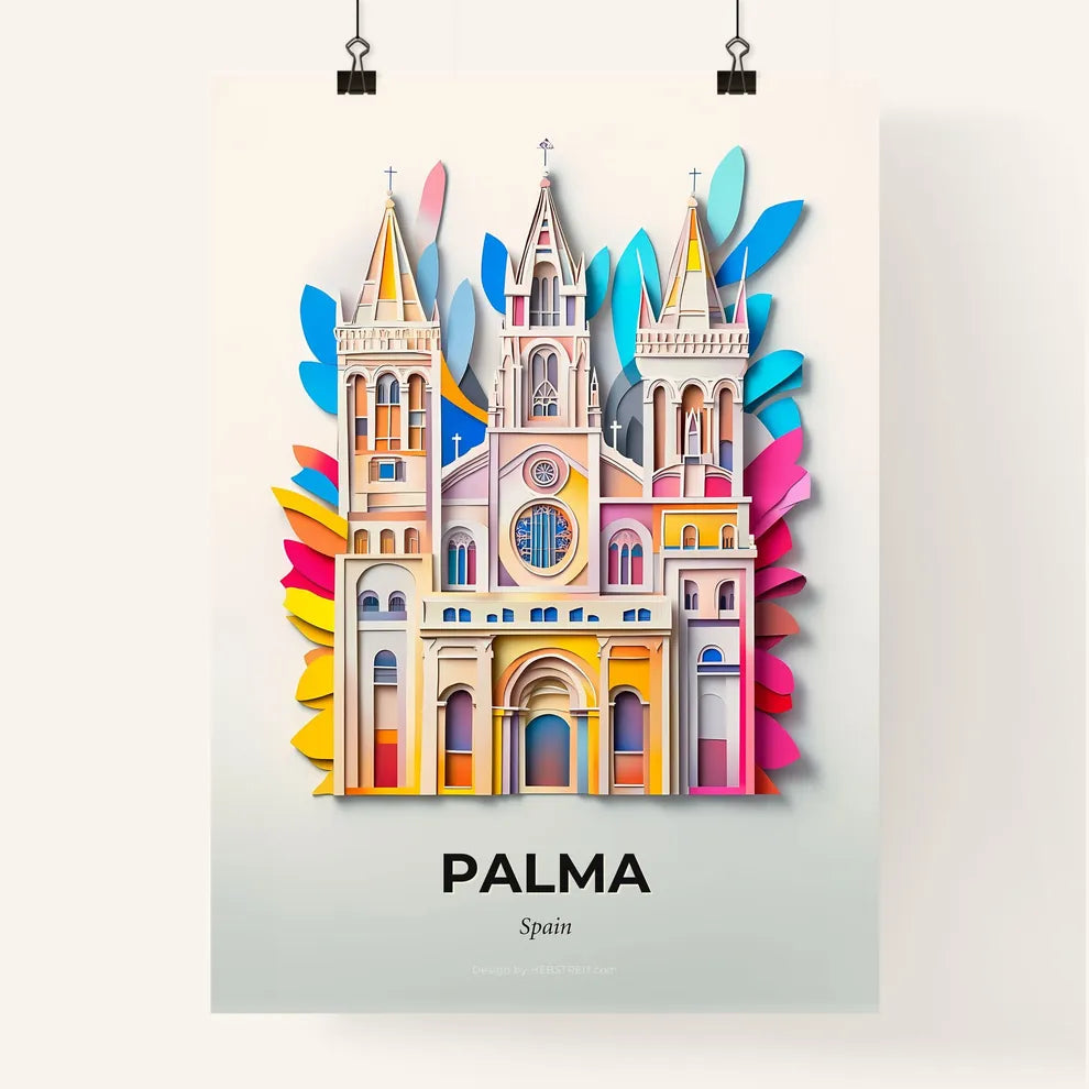 Vivid Palma, Spain, Colorful Poster