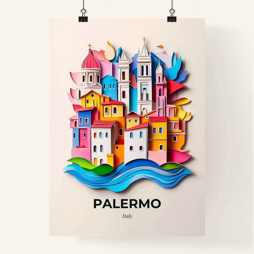 Vivid Palermo, Italy, Colorful Poster
