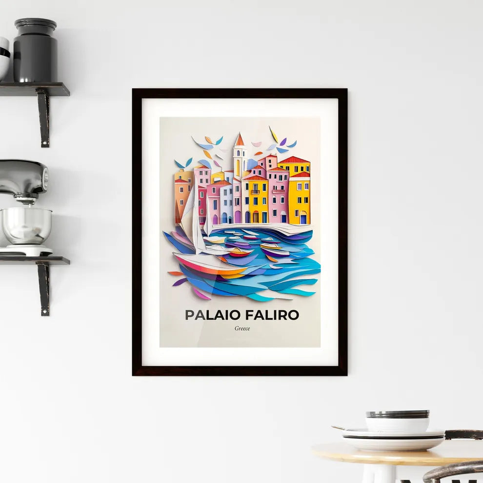Vivid Palaio Faliro, Greece, Framed Wall Art