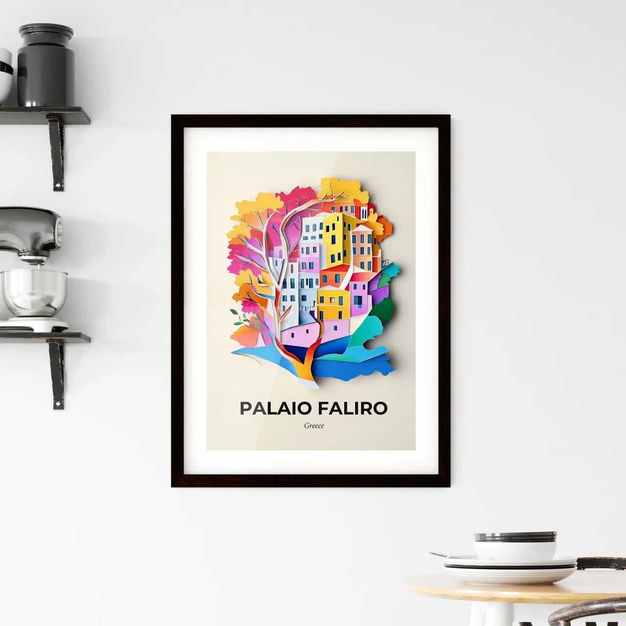 Vivid Palaio Faliro, Greece, Framed Wall Art