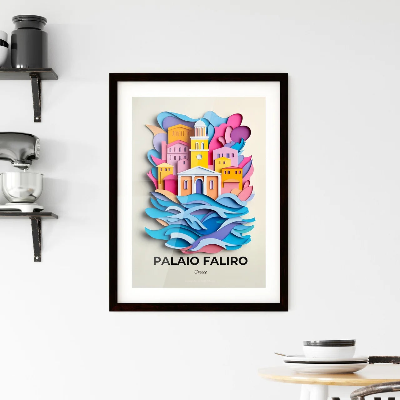 Vivid Palaio Faliro, Greece, Framed Wall Art