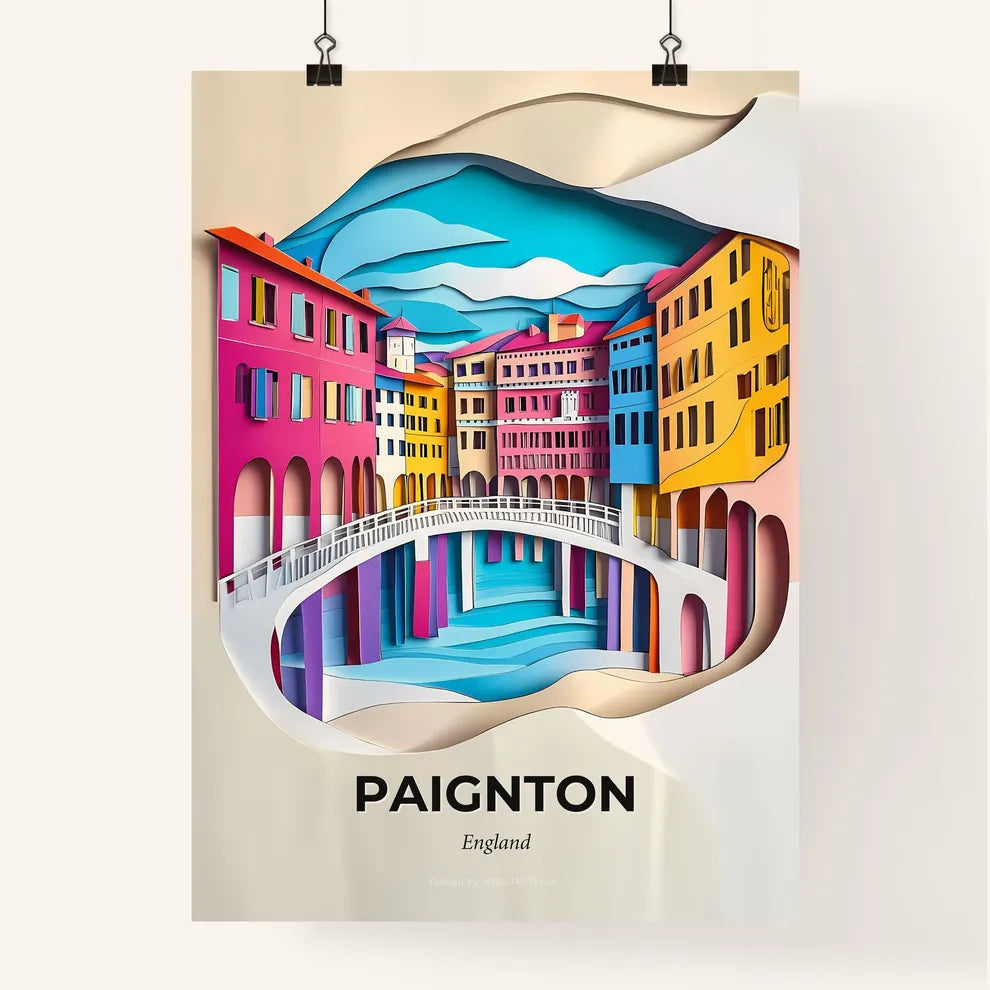 Vivid Paignton, England, Colorful Poster