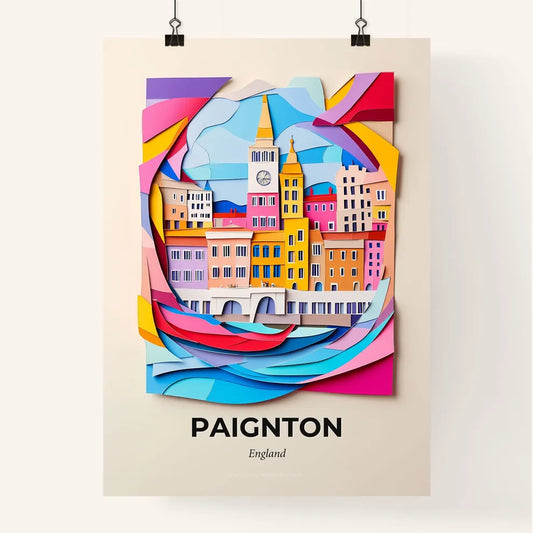 Vivid Paignton, England, Colorful Poster