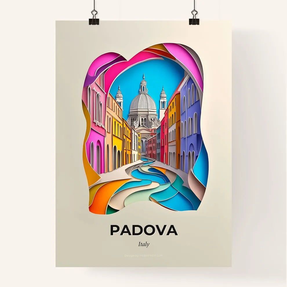 Vivid Padua, Italy, Colorful Poster